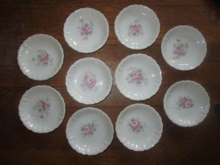 Antique Porcelain Butter Pats (10) M.  L.  Austria 2