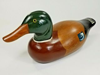 Vintage Hand Carved Wood Mallard Duck Decoy Folk Art