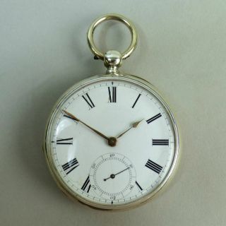 Victorian Antique Silver Waltham Movement Pocket Watch Birmingham 1883 - G.  W.  O.