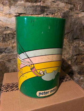 Peter Max Trash Can - Psychedelic Pop Art - Trapeze - Vintage Rare 3