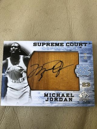 2010 - 11 Sp Authentic Game Court Michael Jordan Autograph 5/5 Rare