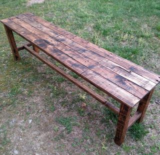 Bench - Reclaimed Pallet Wood - Handmade - Upcycled - Vintage,  Rustic Look