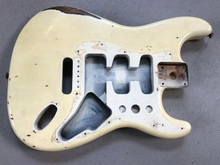 Relic Fender Vintage White Nitrocellulose Stratocaster Body Only 3 Lbs 15 Oz