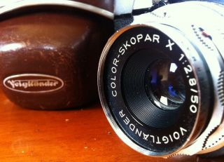Vintage camera Voigtlander Bessamatic with Color Skopar 2.  8/50 mm 4