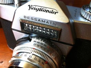 Vintage camera Voigtlander Bessamatic with Color Skopar 2.  8/50 mm 8