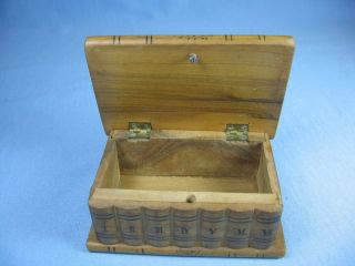 Vintage Hinged MAGIC TRICK Treenware Wooden TRINKET Box 2