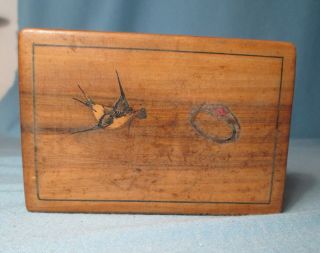 Vintage Hinged MAGIC TRICK Treenware Wooden TRINKET Box 3