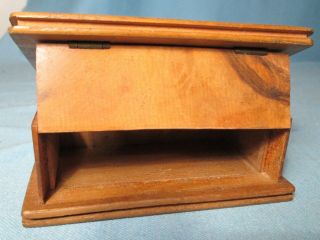 Vintage Hinged MAGIC TRICK Treenware Wooden TRINKET Box 5