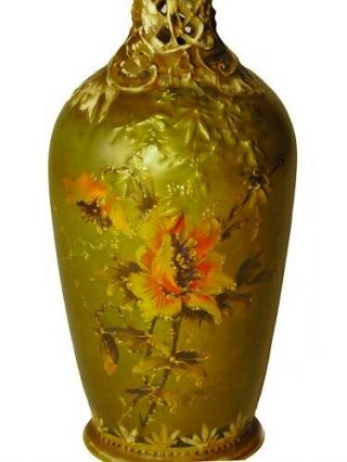 Ernest Wahliss - Turn Wien - Hand Painted Art Nouveau Porcelain Vase - 1897 - 1906 2