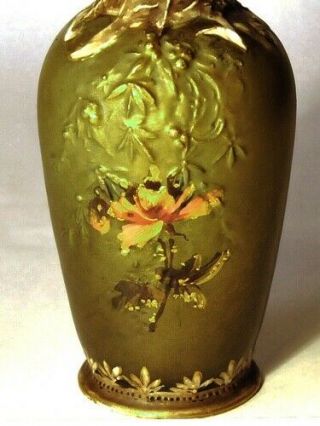Ernest Wahliss - Turn Wien - Hand Painted Art Nouveau Porcelain Vase - 1897 - 1906 3