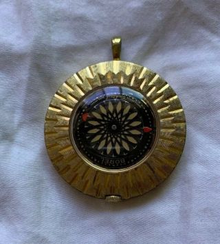 Rare Vintage Ernest Borel Ladies Cocktail Kaleidoscope Pendant Watch Running