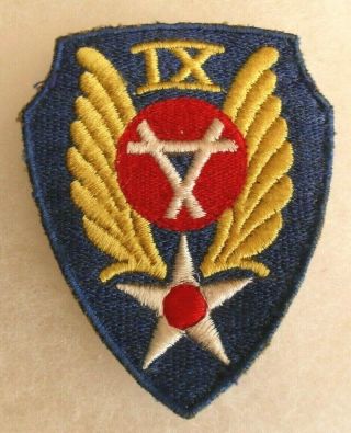 Wwii English Made 9th Tactical Avia Eng Patch English Open Weave Emb.