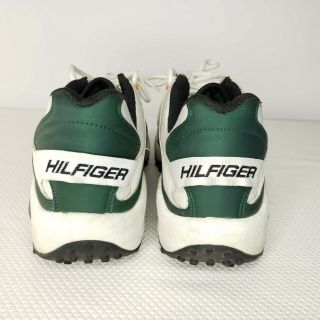 Vintage 90’s Tommy Hilfiger Athletic Shoes Sneakers 12 Spell Out Flag Green