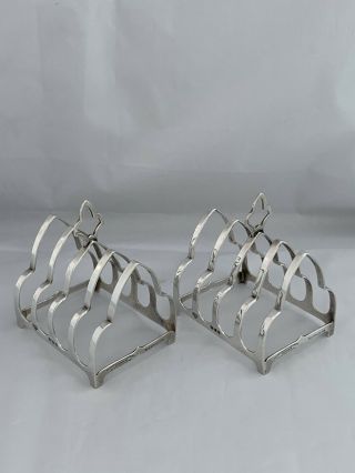 Solid Silver Toast Racks 1937 London Goldsmiths & Silversmiths Sterling 3