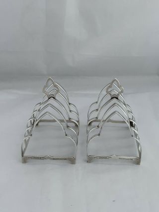 Solid Silver Toast Racks 1937 London Goldsmiths & Silversmiths Sterling 7