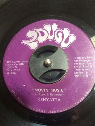 RARE 70s Soul Funk 45 - Kenyatta - Kick It Off/Movin ' Music - NDUGU Label 2