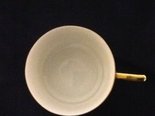 Vintage Royal Halsey 3 Footed Gold Trim Teacup and Saucer 4