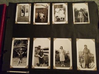 Vintage WWII Era Photo Album With 105 Family and Military Photos 3