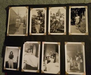 Vintage WWII Era Photo Album With 105 Family and Military Photos 4
