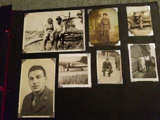 Vintage WWII Era Photo Album With 105 Family and Military Photos 5