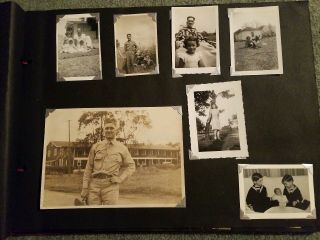 Vintage WWII Era Photo Album With 105 Family and Military Photos 6