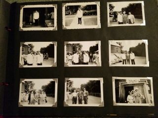 Vintage WWII Era Photo Album With 105 Family and Military Photos 7