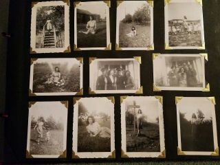 Vintage WWII Era Photo Album With 105 Family and Military Photos 8