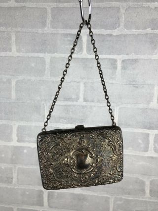 VTG vintage sterling silver clutch purse 3