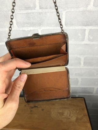 VTG vintage sterling silver clutch purse 5