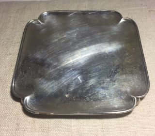 Tiffany & Co.  Antique Sterling Silver Unusual Footed Square Dish