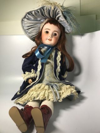 Antique French Bisque 21 " Sfbj Paris Doll W/ Clothing
