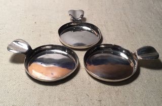 The Kalo Shop Antique Chicago Hand Wrought Sterling Silver Set 3 Ash Trays 2