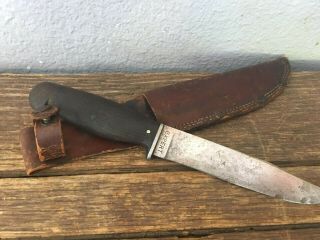 Vtg Case Expert Xx Fixed Knife Blade Leather Sheath