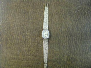 Rolex Vintage 14k Gold Dress Wrist Watch W/ Diamonds/wind - Up
