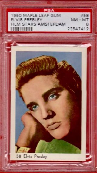 1950 Elvis Presley Rc Maple Leaf Psa 8 (pop 1) Highest Grade (rare Amsterdam)