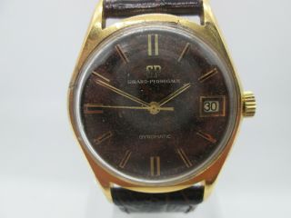 Vintage Girard Perregaux Gyromatic Date Goldplated Mens Watch