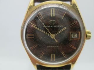 VINTAGE GIRARD PERREGAUX GYROMATIC DATE GOLDPLATED MENS WATCH 2