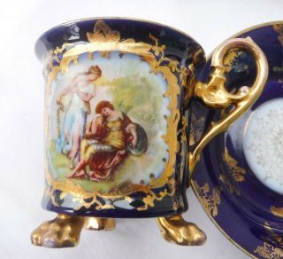 Antique Royal Vienna Cobalt Blue & Best Gold Tea Service,  Stunning 8