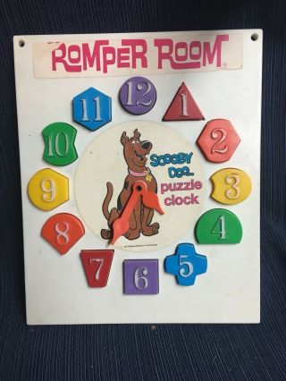 1976 Romper Room Scooby Doo Puzzle Clock