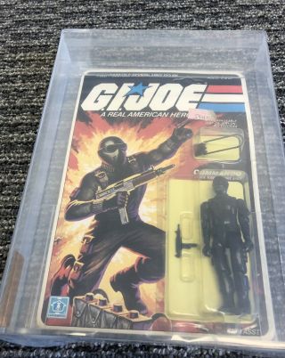Vintage G.  I.  Joe 1982 Snake Eyes Straight Arm Afa Rated And 11 Back