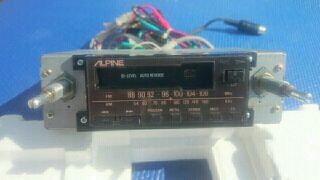 VINTAGE NOS ALPINE 7124 AM/FM CASSETTE AUTO REVERSE METAL SHAFT KNOB RADIO 5