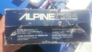 VINTAGE NOS ALPINE 7124 AM/FM CASSETTE AUTO REVERSE METAL SHAFT KNOB RADIO 6