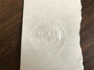 vintage Lake Erie and Detroit River Railway Co Seal Press Stamp Obsolete Error 4