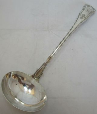 Good Antique Georgian Sterling Silver Kings Soup Ladle,  1824,  Bateman,  306g