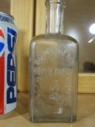Rare Early Hand Blown Crude Neck Monte Cristo Parfumerie