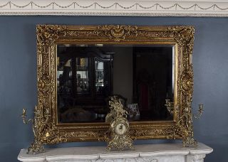Gold Large Rectangular Mirror Antique Style Gilt Shabby Chic Large 6,  5,  4,  3,  2 FT 3