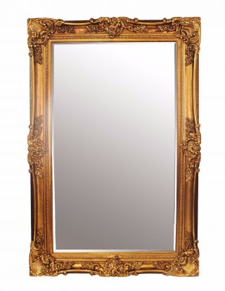 Gold Large Rectangular Mirror Antique Style Gilt Shabby Chic Large 6,  5,  4,  3,  2 FT 7