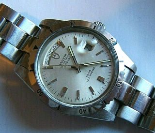 Vtg Tudor Rolex Prince Date Day Turnograph Automatic 9450/0 Jumbo 39mm Automatic