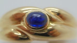 Authentic Van Cleef & Arpels VCA Cabochon Sapphire 18k Yellow Gold Ring - RARE 5