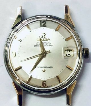 Vintage Omega Constellation Watch Pie Pan Capped Automatic Mens Running 2